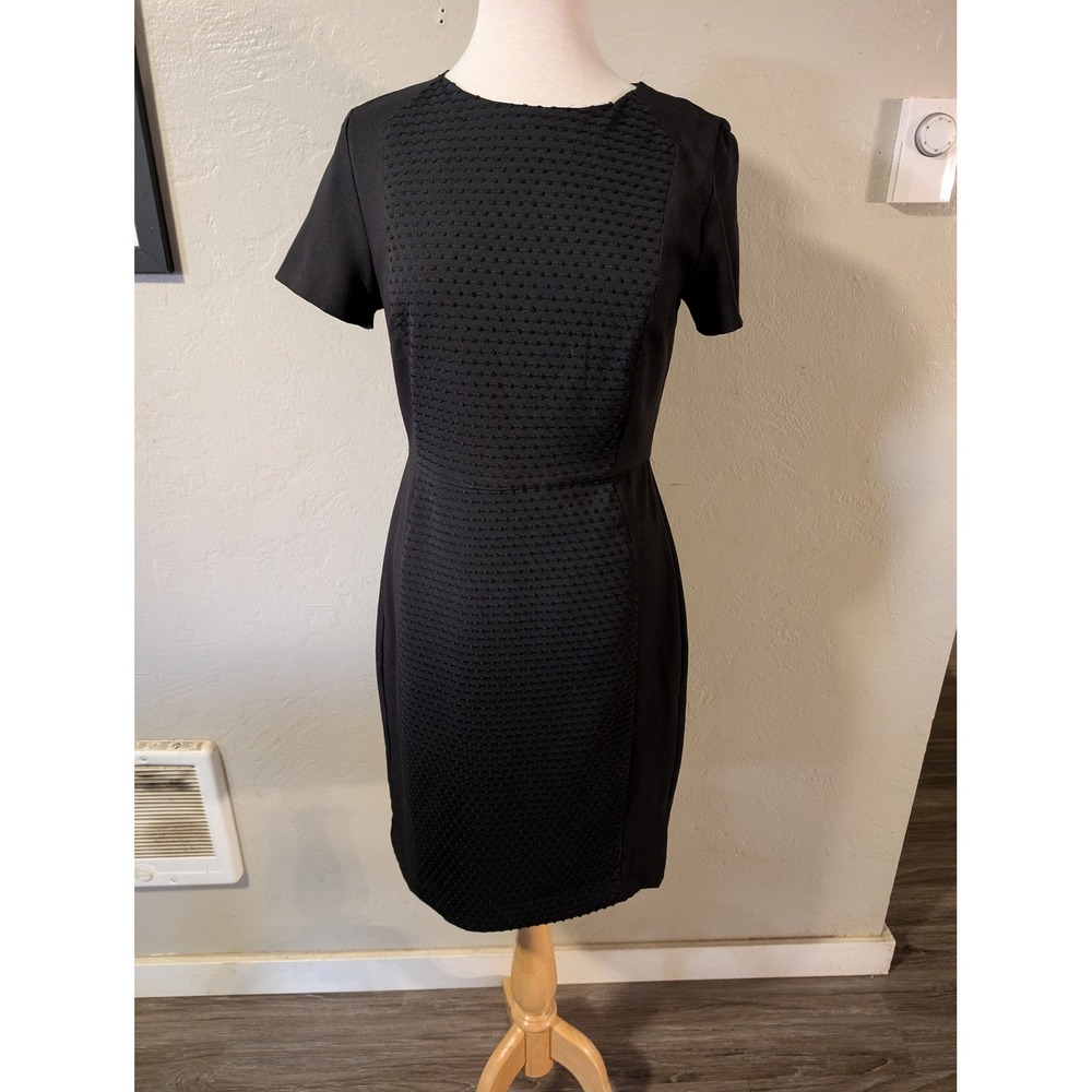 Banana Republic black two tone midi dress sz 10